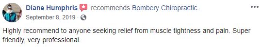 Bombery Chiropractic & Laser Clinic Patient Testimonial